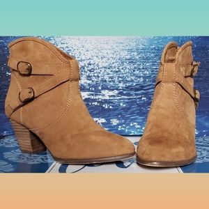 Suede Western Booties